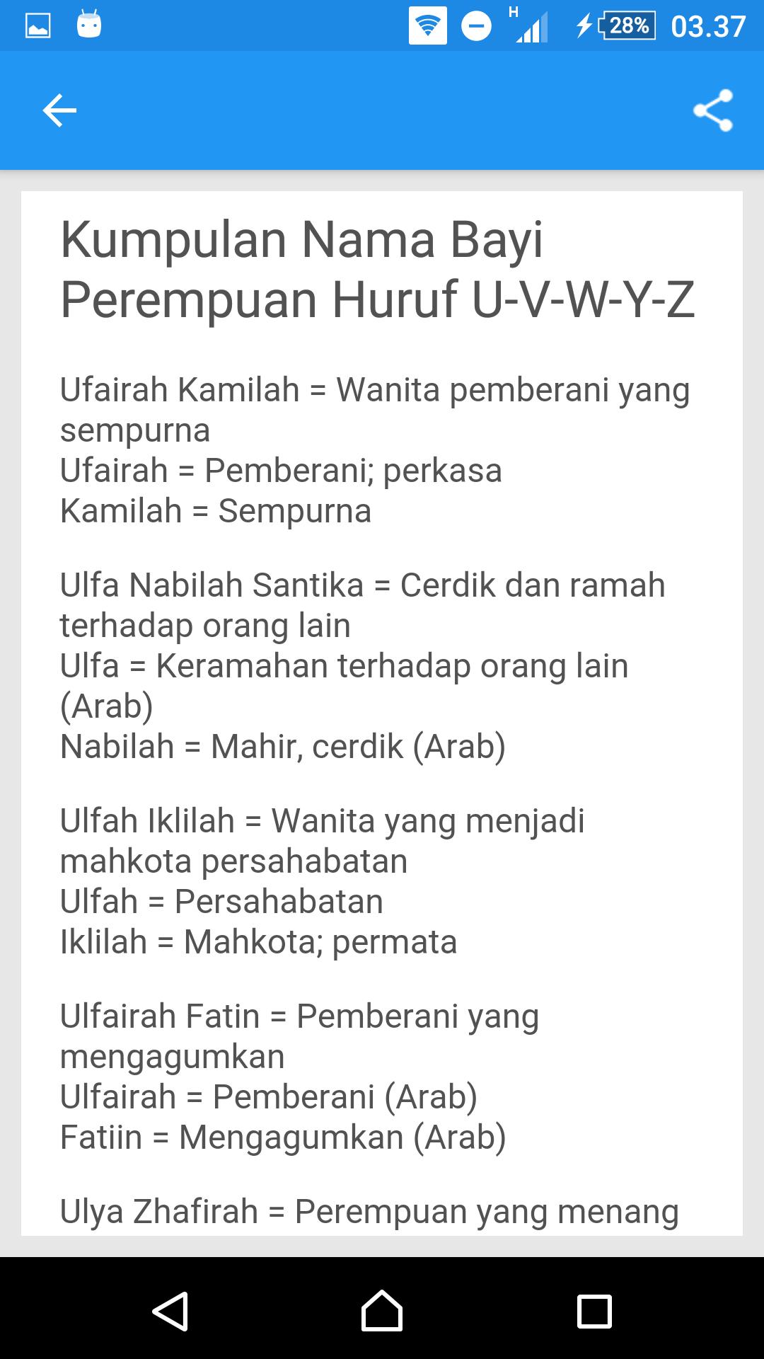 Nama Bayi Perempuan Islami For Android Apk Download