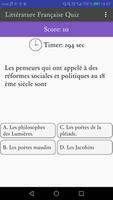 Littérature Française Quiz (QCM) capture d'écran 1