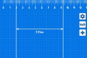 Règle Blueprint - Cm et Pouces Affiche