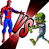 Spider vs Zombie boy Man Hero Crime Battle icon
