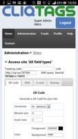 CliqTags Admin screenshot 2