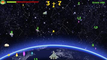Space Jet Fighter Math Game Affiche