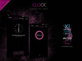 X1S Metro Pinky EMUI 5 Theme (Black) capture d'écran 3