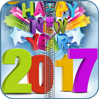New Year 2017 Zipper Lock icon