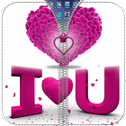 Pink Love Zipper Lock icon