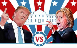 Hillary vs Trump Election 2016 Affiche