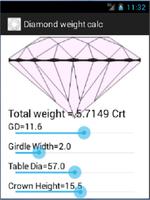 Diamond weight calculator скриншот 1
