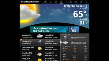 AccuWeather for Sony Tablet P 스크린샷 1