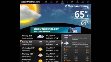 برنامه‌نما AccuWeather for Sony Tablet P عکس از صفحه