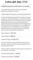 Letra del año Cuba 2018 gönderen
