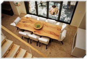 Unique Wooden Table for Dining Room الملصق