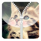CuteCat Zipper Lockscreen icono