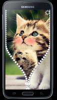 CuteCat Zipper Lockscreen تصوير الشاشة 3