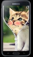 CuteCat Zipper Lockscreen captura de pantalla 2