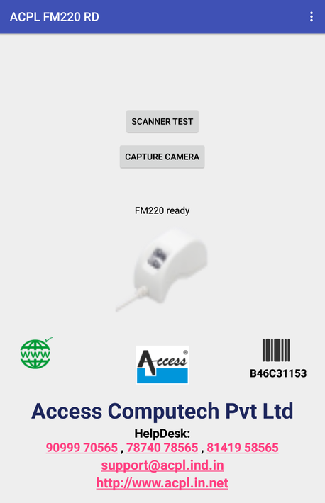ACPL FM220 Registered Device screenshot 1