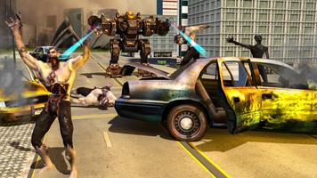 Zombie Robot War : City Rescue from Zombies Ekran Görüntüsü 3