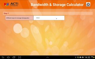 ACTi Bandwidth & Storage Calc Affiche