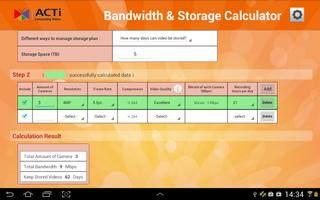 ACTi Bandwidth & Storage Calc capture d'écran 2