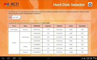 ACTi Hard Disk Selector captura de pantalla 1