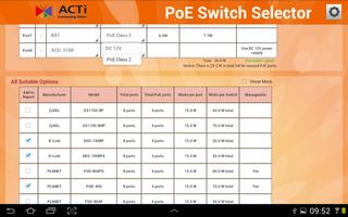ACTi PoE Switch Selector screenshot 2