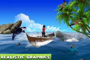 Hungry Blue Whale Attack Simulator ảnh chụp màn hình 1