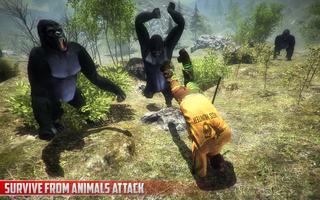 Gorilla Animals Hunting 3D Wild Apes Shooting 2018 ảnh chụp màn hình 1