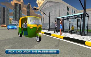 Auto Rickshaw Driving - City passenger transporter Ekran Görüntüsü 1