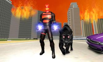 Pertempuran Kejahatan Kota Multi Panther Hero poster