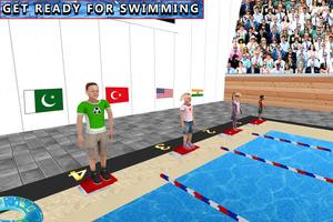 Campeonato de natação infantil para crianças Cartaz