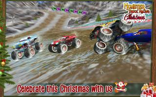 Monster Truck Racing Christmas Affiche