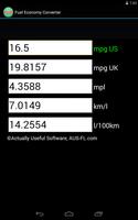 Fuel Economy Converter ภาพหน้าจอ 2