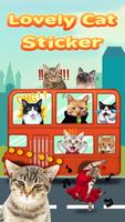 Cat Word Sticker with lovely style for Messenger Poster