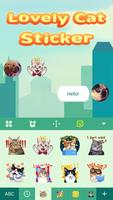 Cat Word Sticker with lovely style for Messenger captura de pantalla 2