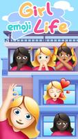 Girl Life Emoji Sticker Affiche