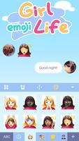 Girl Life Emoji Sticker स्क्रीनशॉट 2