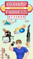 Cool Fitness Gym Emoji Sticker Affiche
