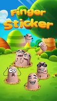 Funny Finger Sticker Cartaz