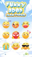 Funny Drop Emoji Sticker imagem de tela 1