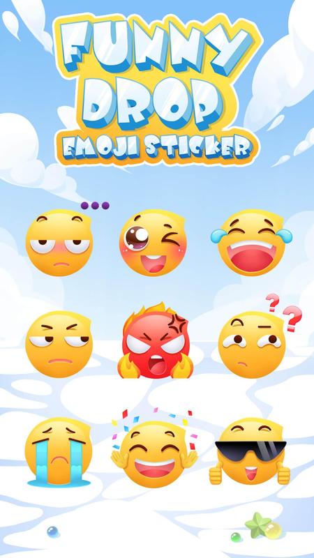 funny drop emoji sticker