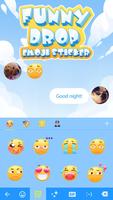 Funny Drop Emoji Sticker captura de pantalla 2