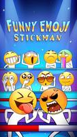 Funny Emoji Stickman Sticker capture d'écran 1