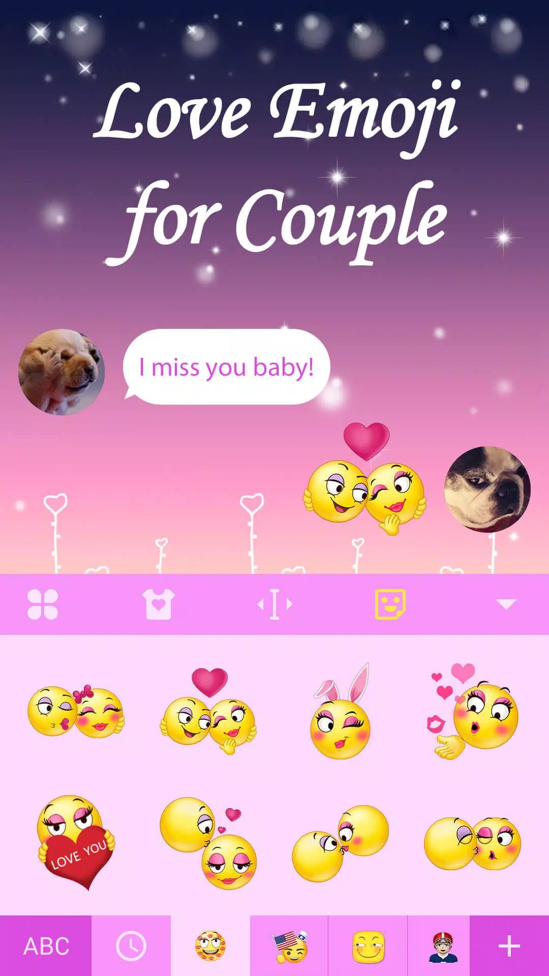 Clavier d'amour emoji APK pour Android Télécharger