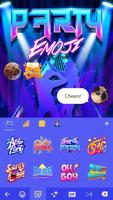 Party Emoji Keyboard Sticker 포스터