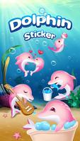 Funny Pink Dolphin Sticker Affiche