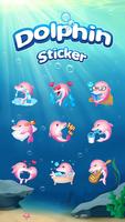 Funny Pink Dolphin Sticker capture d'écran 1