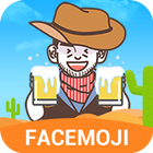 Cool Western Cowboy Emoji Sticker icône