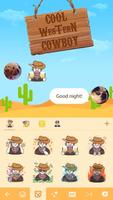 Cool Western Cowboy Emoji Sticker Ekran Görüntüsü 2