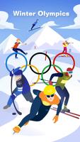 2018 Winter Olympics Emoji Sticker Affiche