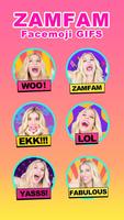 #ZAMFAM Funny GIFs by Emoji Keyboard Facemoji imagem de tela 1