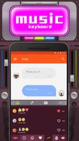 Music Emoji Keyboard Theme imagem de tela 1